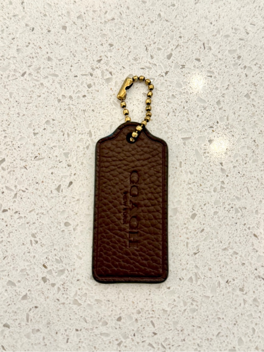 Coach Leather Bag Tag - Maple Colour